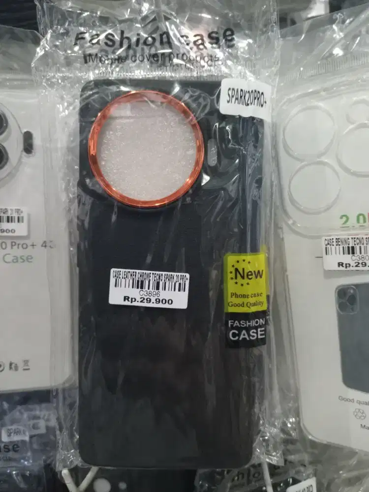 CASE LEATHER CHROME TECNO SPARK 20PRO+ ATLANTIS DAHSYAT