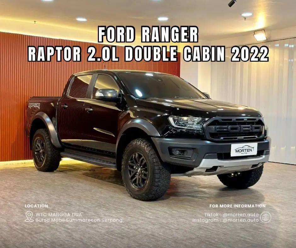 Ford Ranger Raptor 2.0L Double Cabin 2022 Odo 26 Ribu Record Garansi