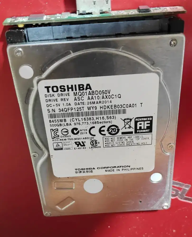 Hardisk laptop 500 GB tebel