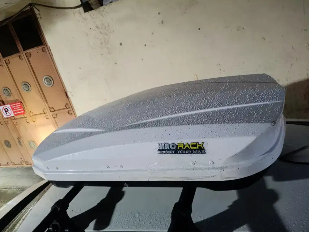 Roof box hirorack 360l cross bar platinum