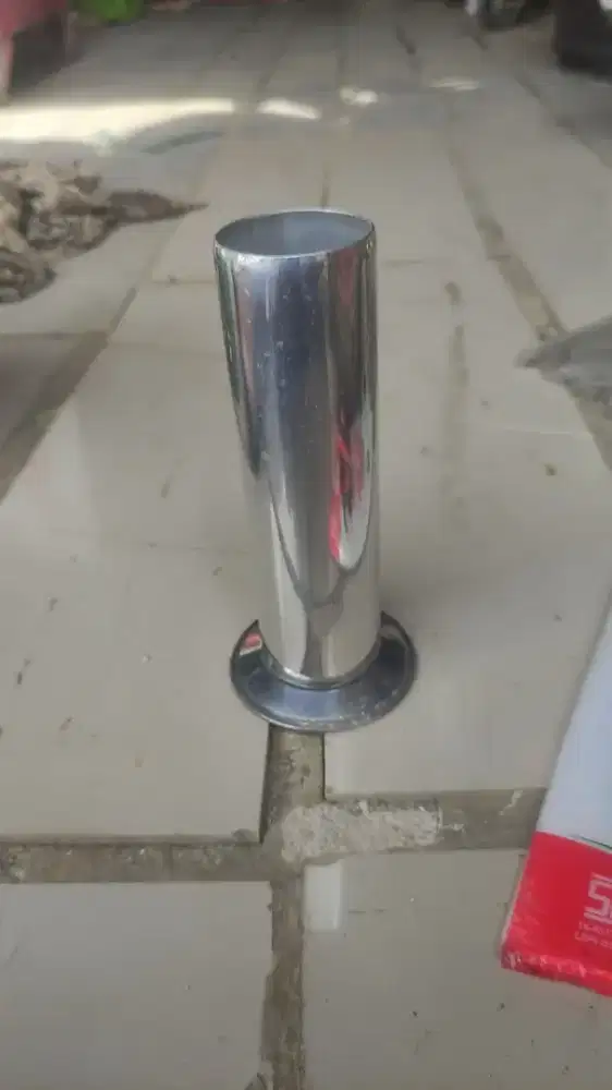 TABUNG TEMPAT KORENTANG SILINDER 18x4.5 STAINLESS