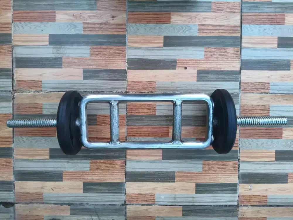 Tricep Bar & Plate Rubber