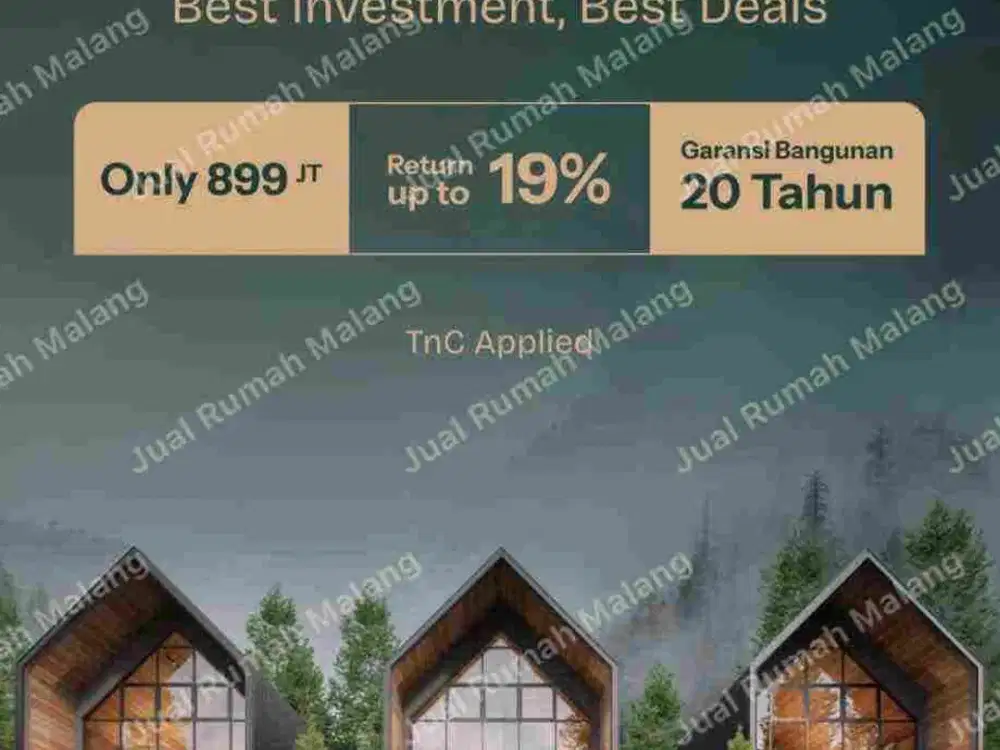 Dijual Cepat Rumah Villa & Resort Pendapatan 14 Juta/Bulan dekat Wisata Kota Batu