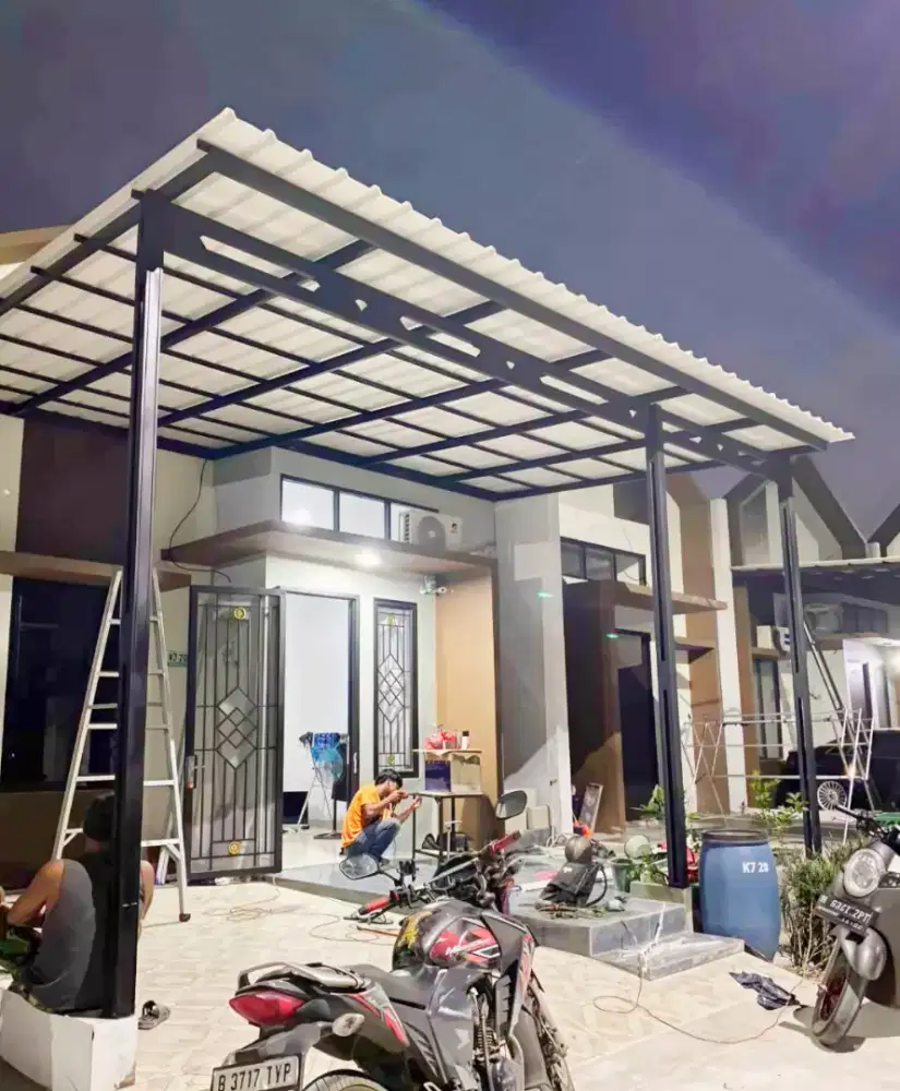 Pasang kanopi atap alderon