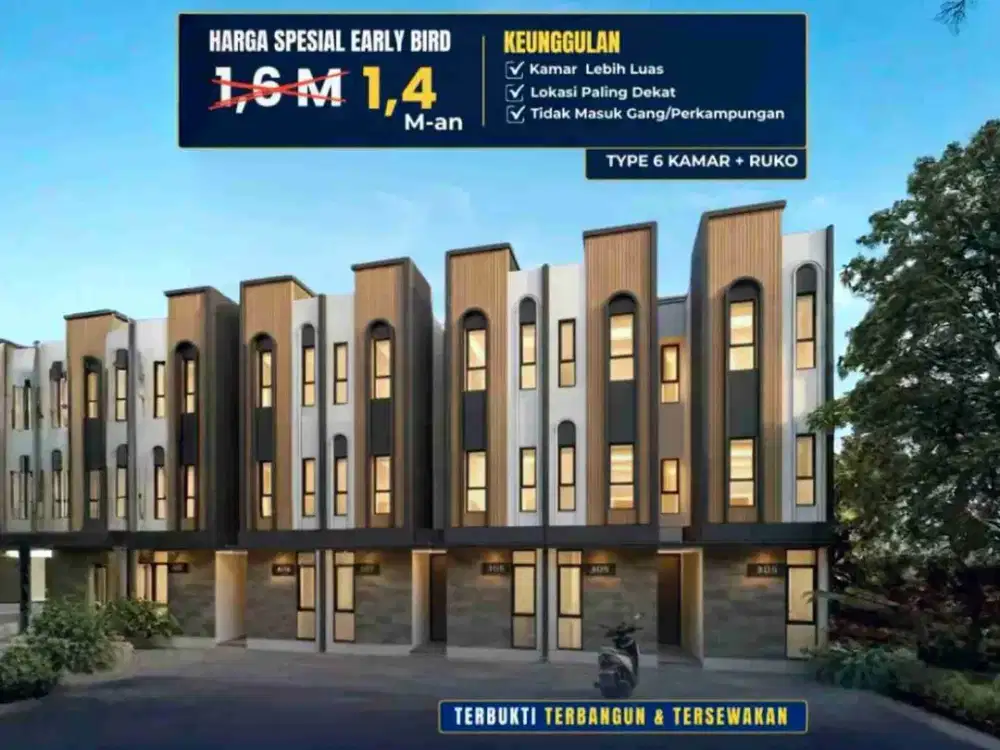 Rukost (Ruko+Kost) Premium Ring 1 IPB Bogor - 6 KT + 1 Ruko