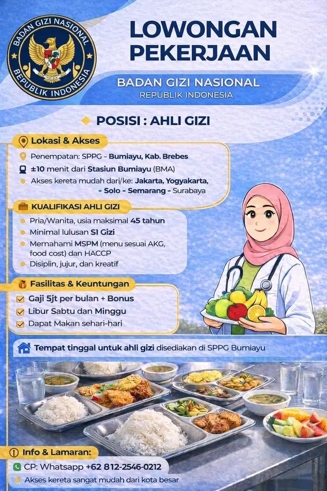 Ahli Gizi untuk SPPG Bumiayu, Brebes