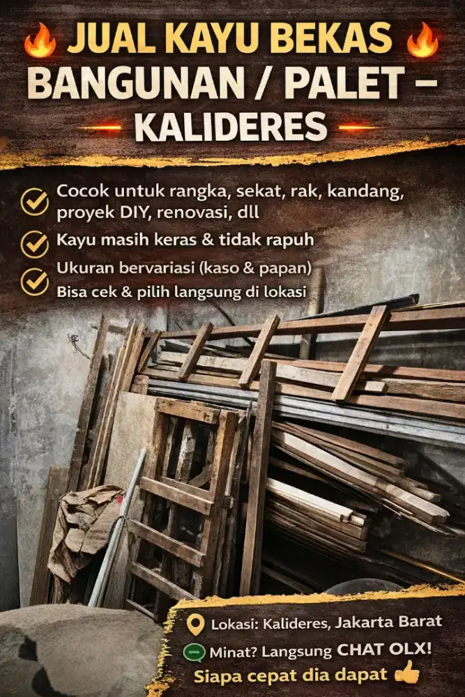 JUAL BORONGAN Kayu Bekas Bangunan / Palet
