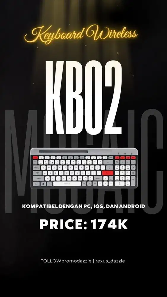 Keyboard wireless rexus KB02