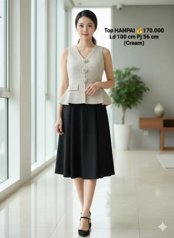 Atasan Baju / Top Hanpai Lani Cookie Elegan (Baru)