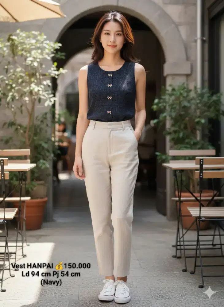 Atasan Baju / Top Hanpai Angela Cookie Elegan (Baru)