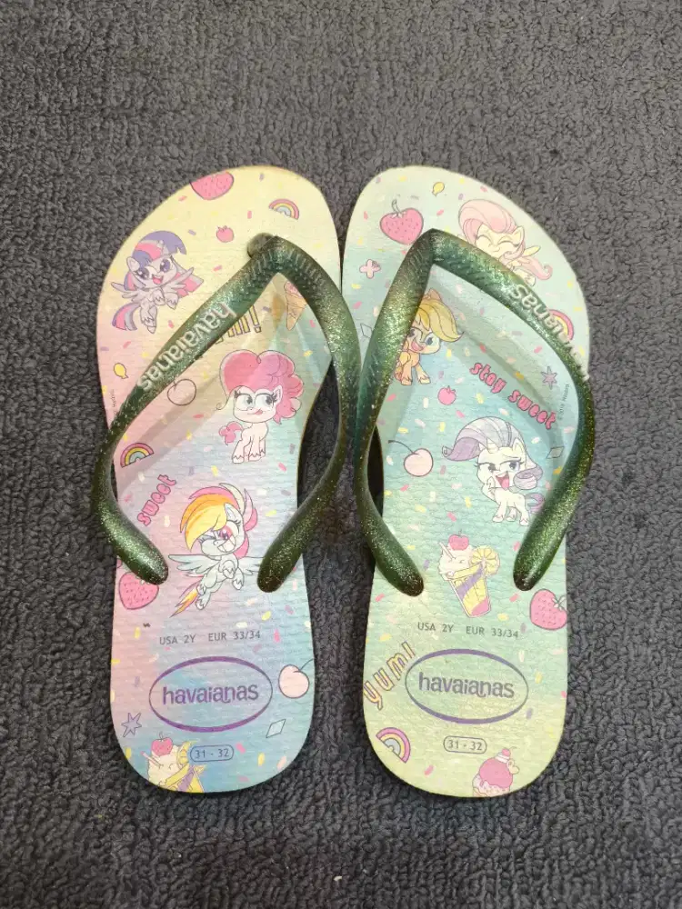 SANDAL HAVAIANAS GIRL KIDS SLIM MY LITTLE PONY FLIP -FLOP YELLOW