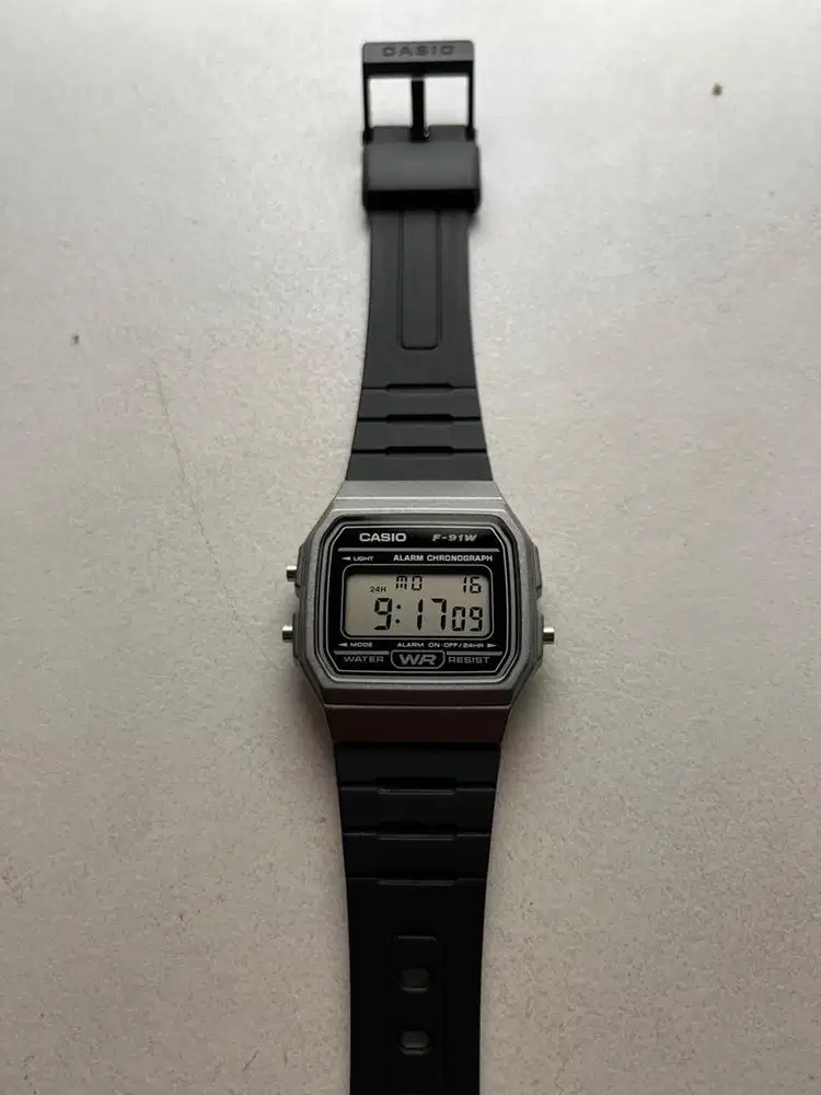Casio F91 murah terjangkau black grey F-91 f 91 f94 casio japan mulus