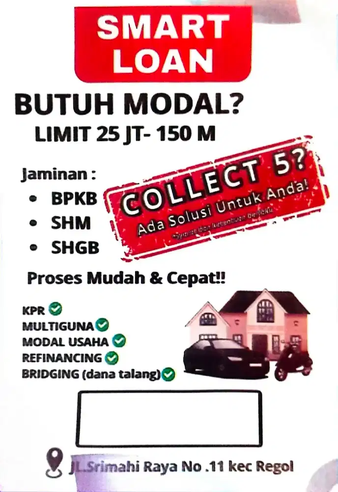 BUTUH BUAT MODAL USAHA? BIKIN KANTOR? RENOVASI RUMAH?