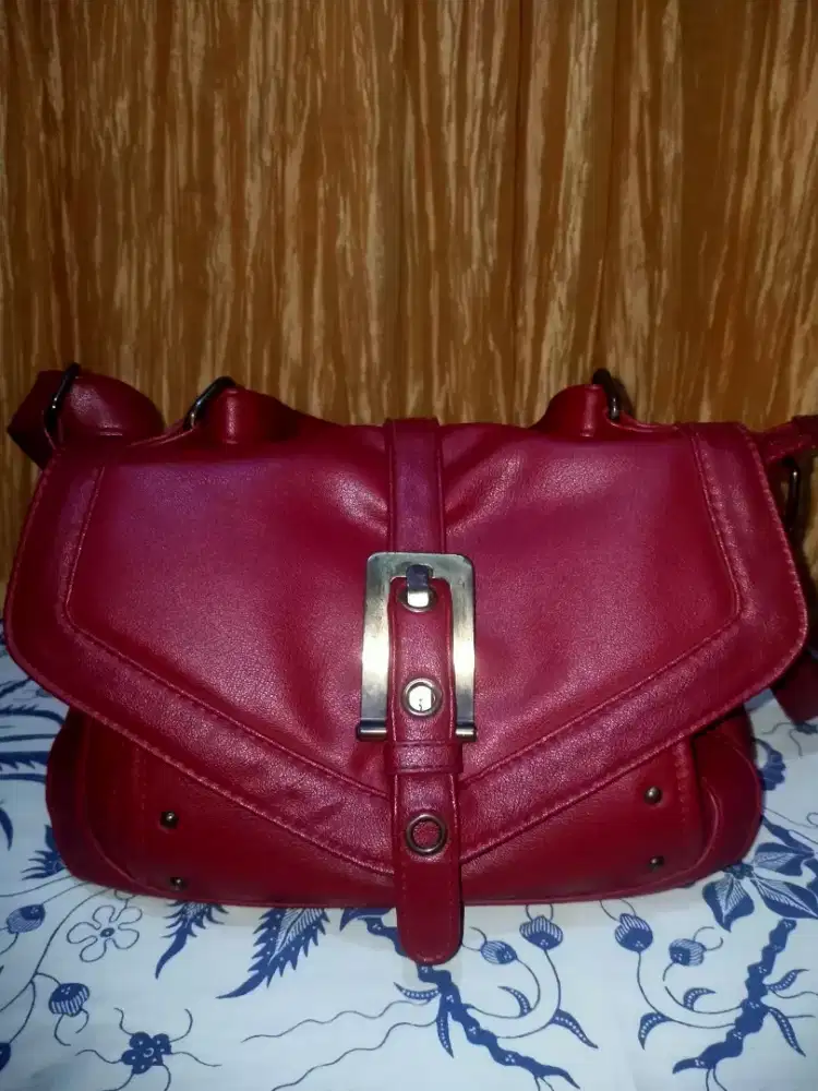 Tas Sophie Martin Vintage Warna Merah Marun