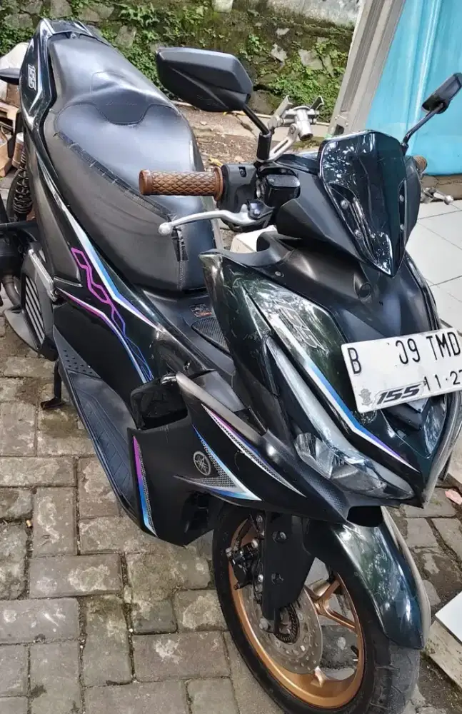 Aerox New 2022 ABS keyless warna hitam