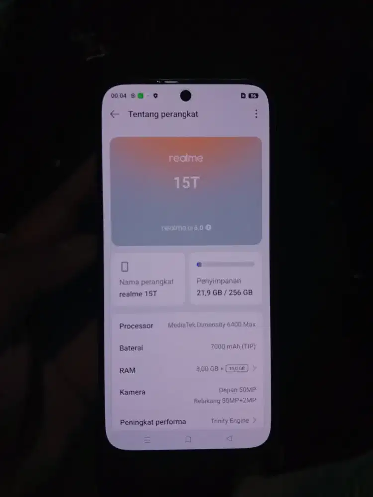 Relme 15T 5G ram 8+10/256 gb support nfc