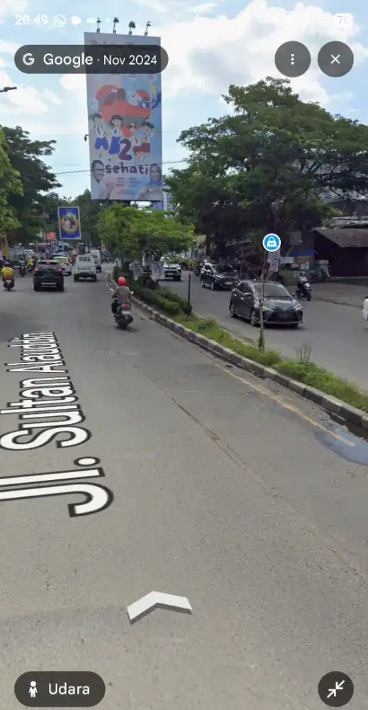 Dijual ruko 2 petak dempet jl pros s.alaudin 2 arah.5x45m2 2lt