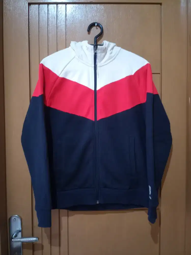 Jaket Sweater Zipper Hoodie K-Swiss Sweater 3 Tone Size M