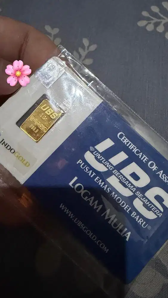 UBS gold bar logam mulia 1 gram
