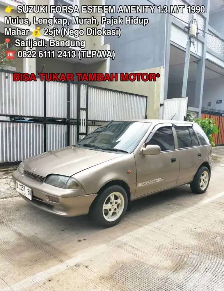 Suzuki Forsa Esteem 1.3 Amenity M/T 1990 Lengkap Pajak On Bs TT Motor!