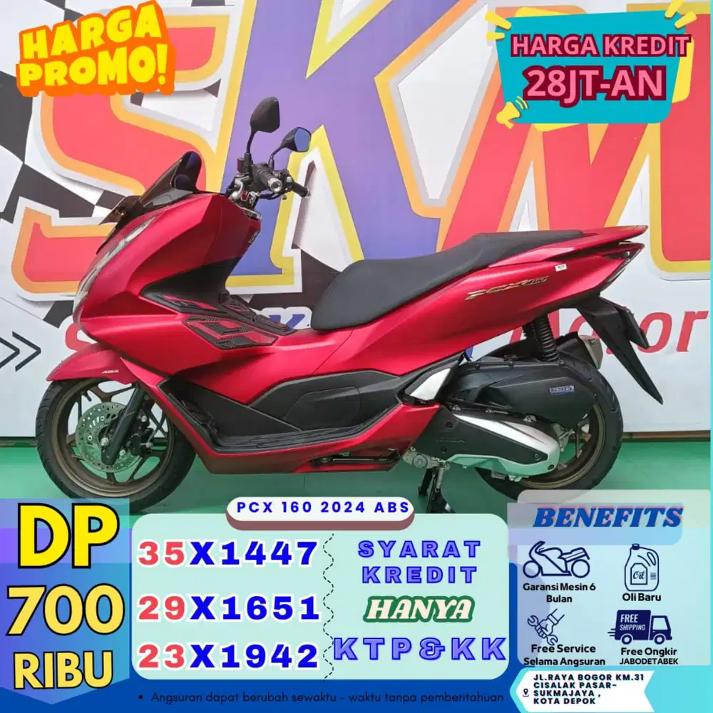 Mokas murah DP 700k Honda PCX160 2024 cash/credit
