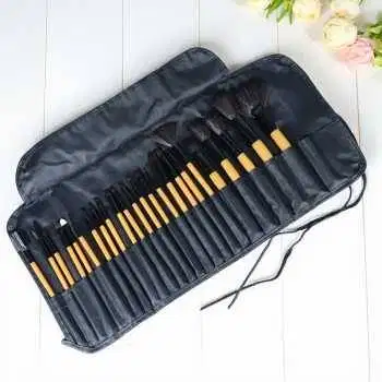 Set Kuas Make Up Profesional 24 PCS Lengkap with roll pouch