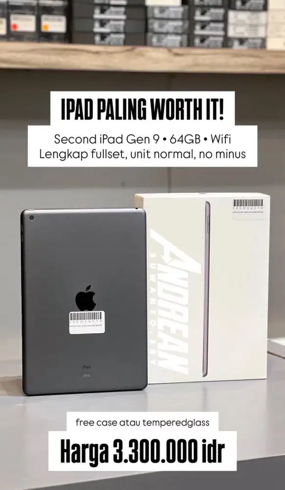 Second Ipad Gen 9 64GB iBox Wifi