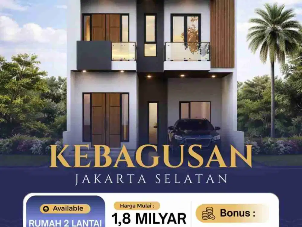 2lt + ROOFTOP di KEBAGUSAN JAKSEL Rumah Mewah Strategis Dekat Kemana-mana HARGA NEGO