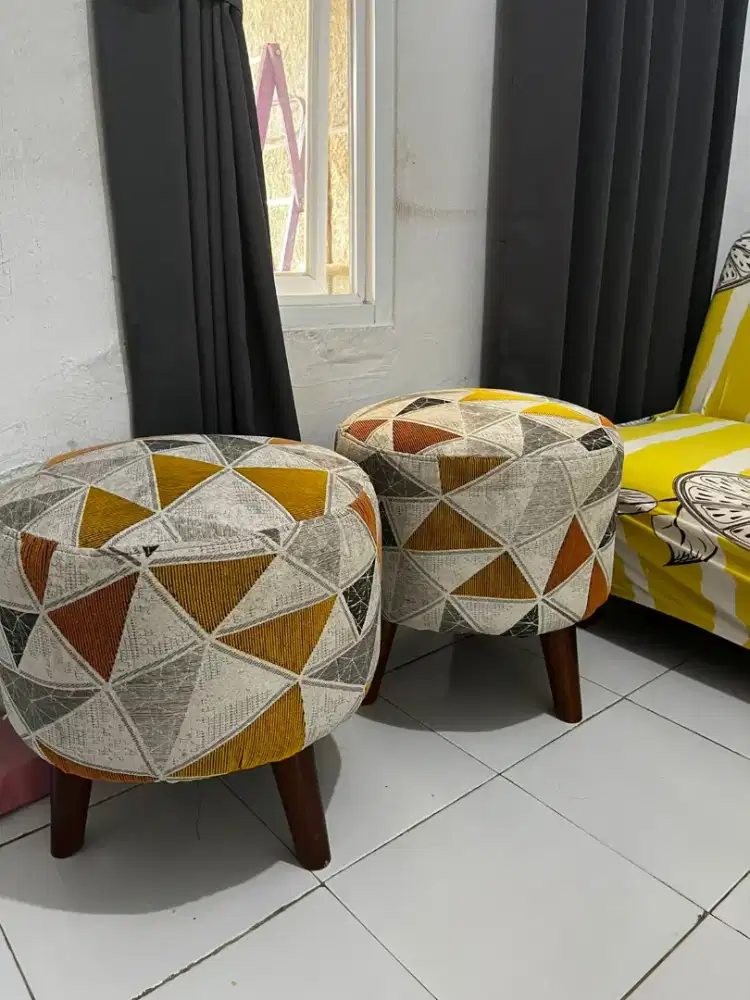 2 Sofa Stool Besar