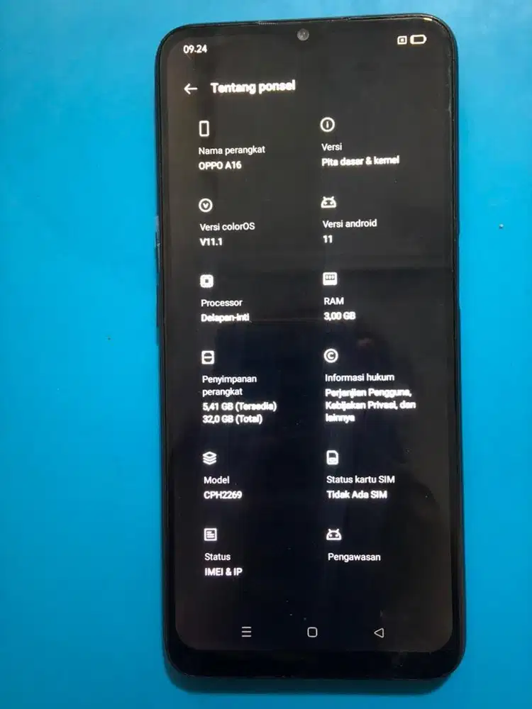 Oppo a16 3/32 bekas bener
