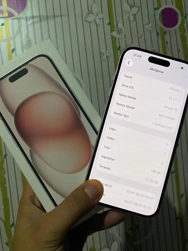 Iphone 15 128 Pink Resmi Ibox PA/A (TAM) Mulus