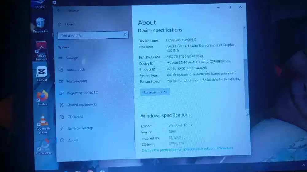 Laptop Lenovo Ram 8 untuk anak Sekolah