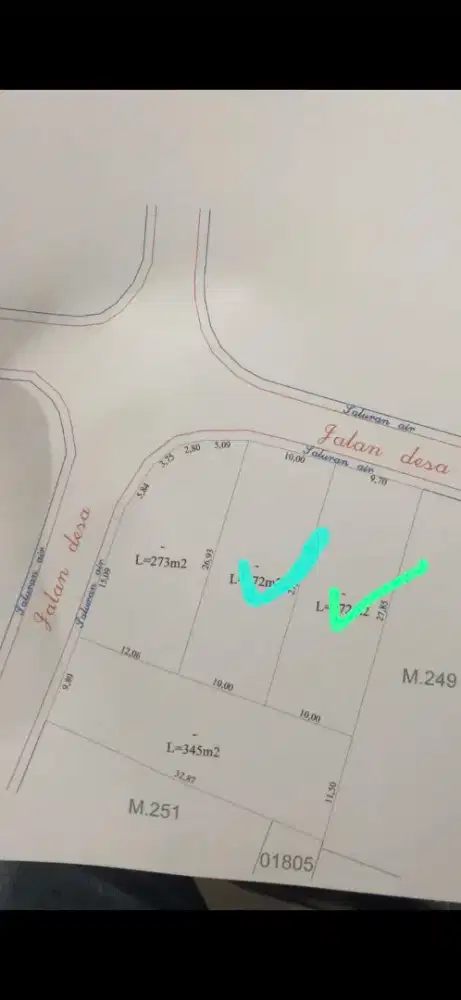 Dijual cepat tinggal 2 tanah kavling