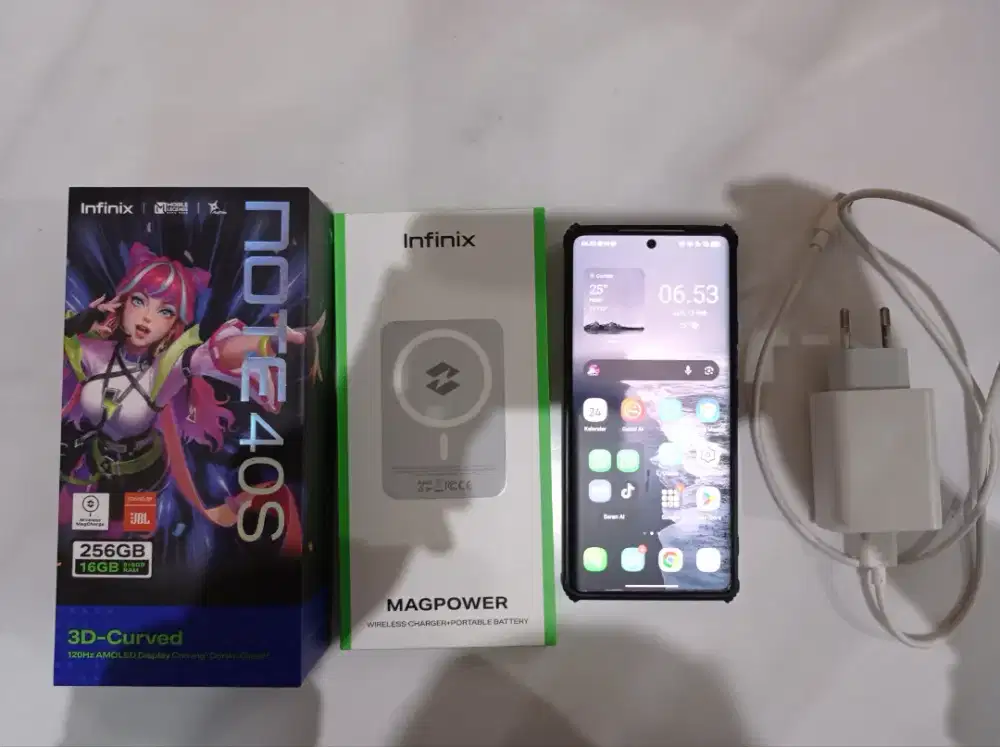 Infinix Note 40s 8/256 Vintage Green Fullset Like New