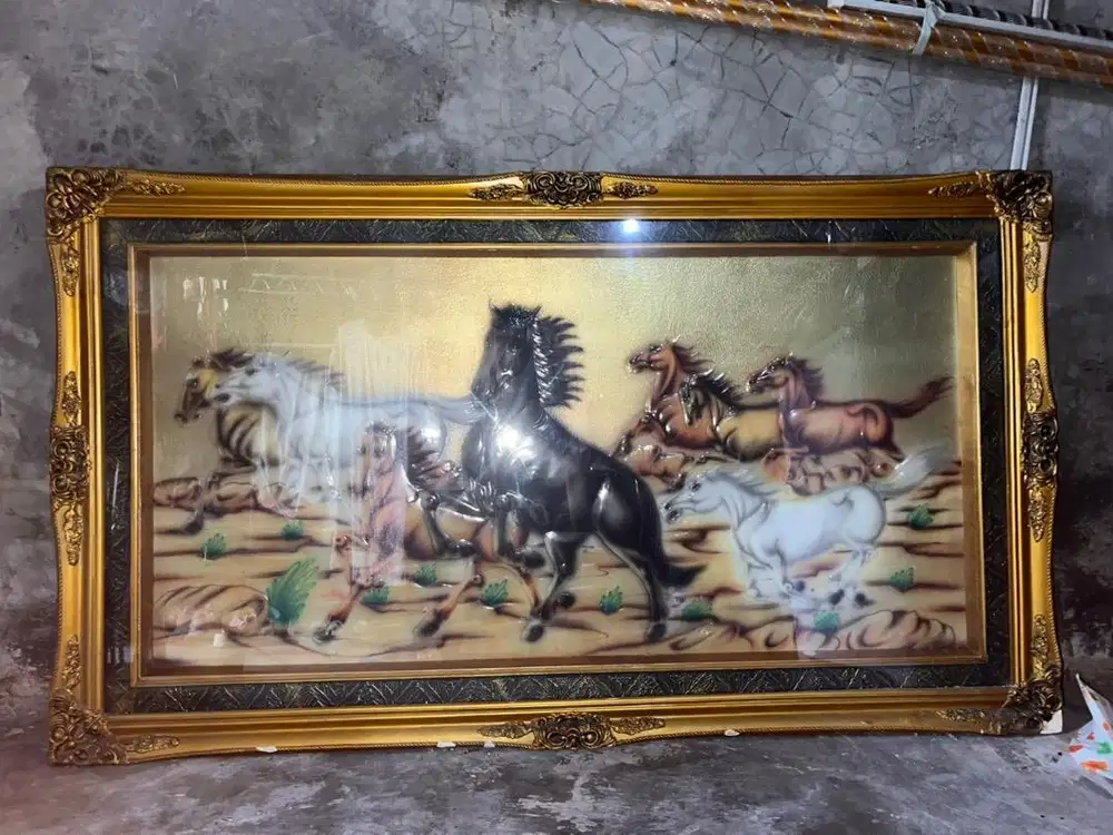 Jual hiasan dinding lukisan/Relief kuda