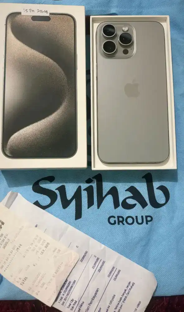 IPHONE 15 PROMAX NATURAL TITANIUM 256GB RESMI IBOX