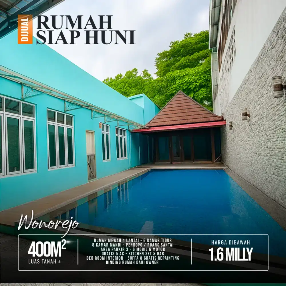 Rumah Dijual Solo Wonorejo  Utara Ponpes Budi Utomo +Private Pool