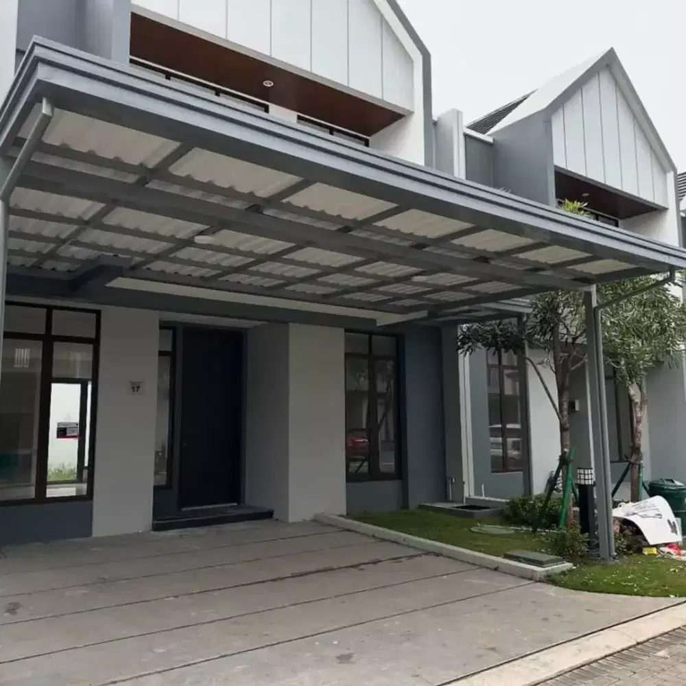 Pasang kanopi hollow galvanis atap alderon