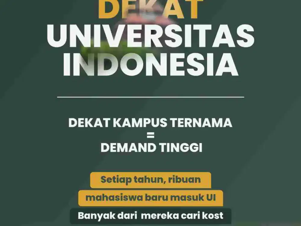 [HOT]Dijual Kosan Rukost Mewah Full Furnished 11Kamar Dekat Kampus UI Kukusan UI Depok