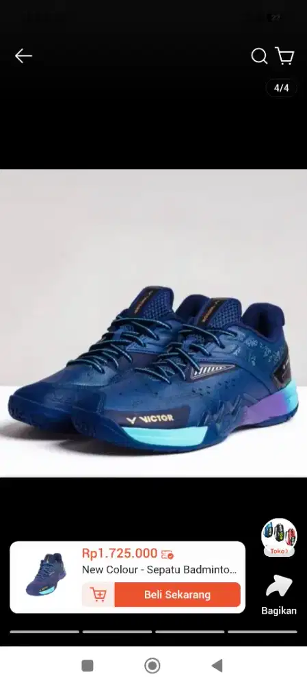 SEPATU BDMINTON VICTOR P8500 II BLUE PRINT