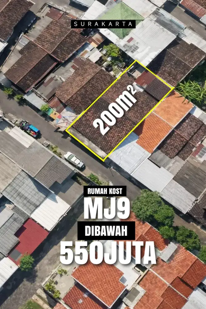 Rumah Kost 200m² Full Surakarta Dekat Lapangan Mojosongo  BU
