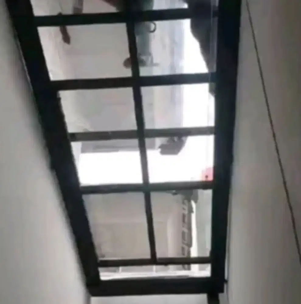 Kanopi sliding manual bahan baja ringan atap solarflat