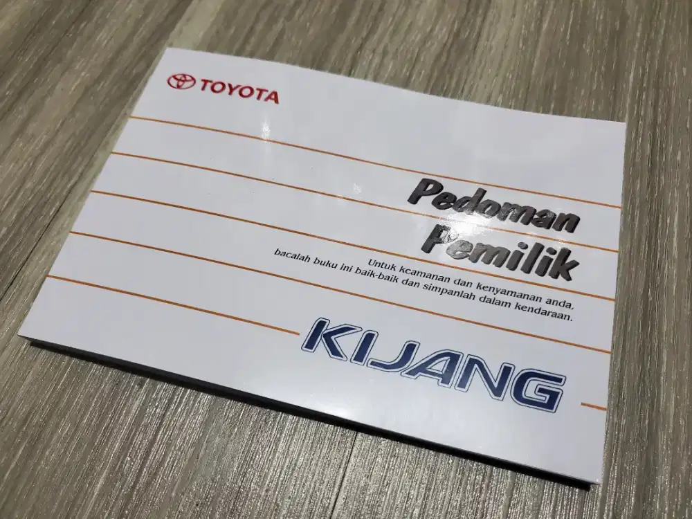 Book Manual Repro Ori Toyota Kijang Krista/LGX dll 2000/01