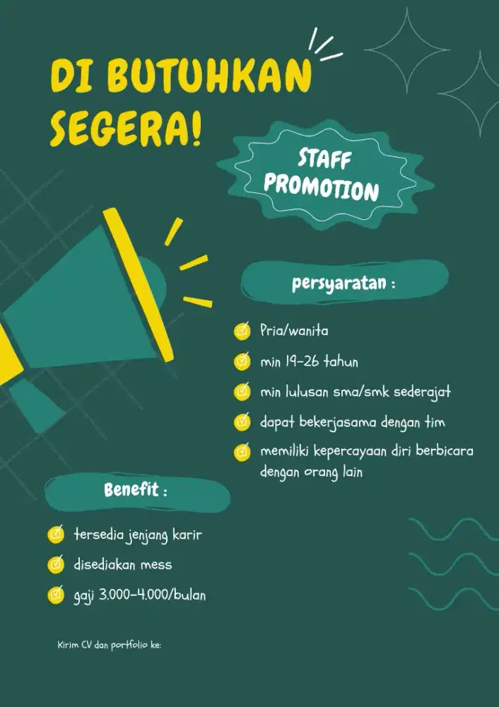 lowongan kerja staff promotio