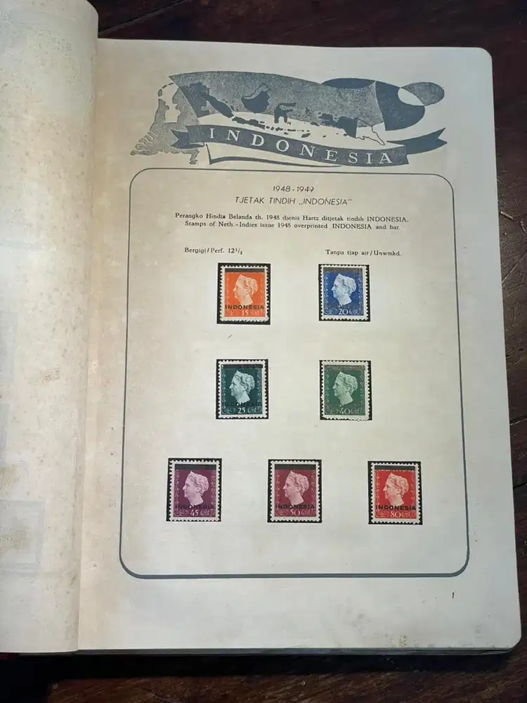 ALBUM PERANGKO INDONESIA KLASIK 1948-1965 (Koleksi set awal RI)