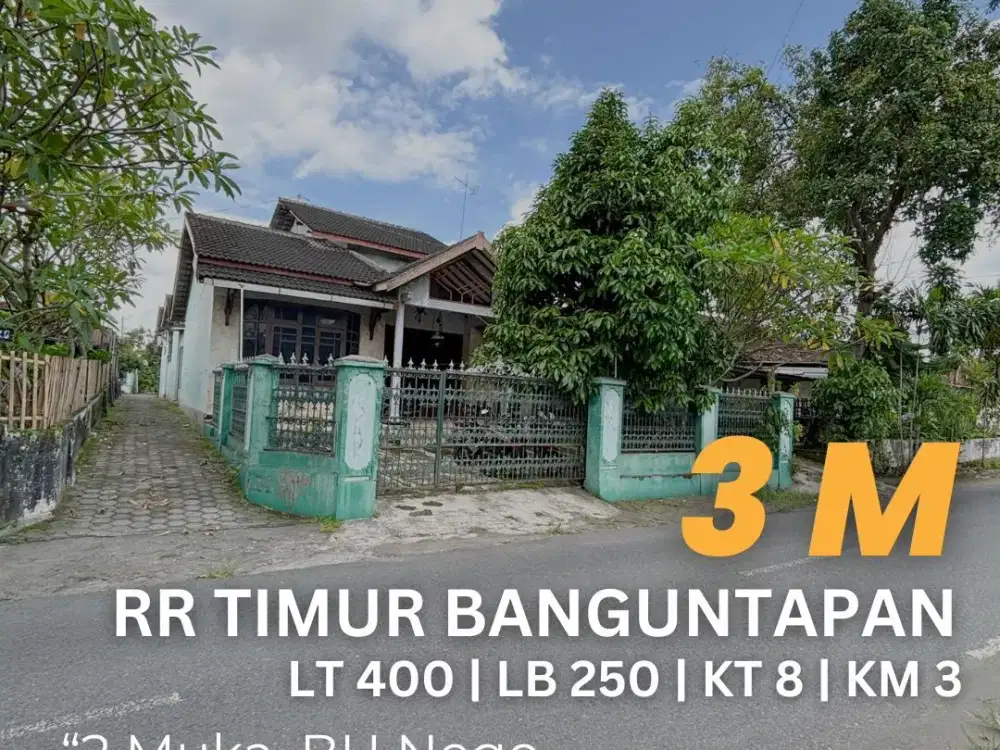 Jual Rumah Ringroad Timur Pinggir Jalan 3 Muka Cocok Hunian dan Usaha Akses Mudah Strategis
