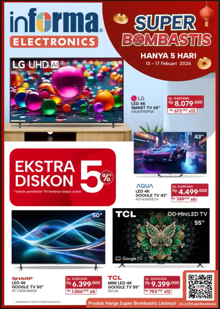 Ready stok tv 65 inc lg smart tv