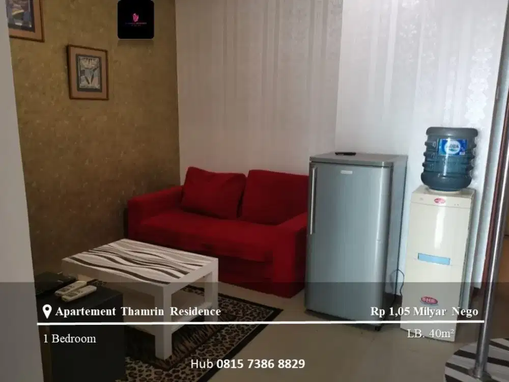 Dijual Apartement Thamrin Residence 1BR FF