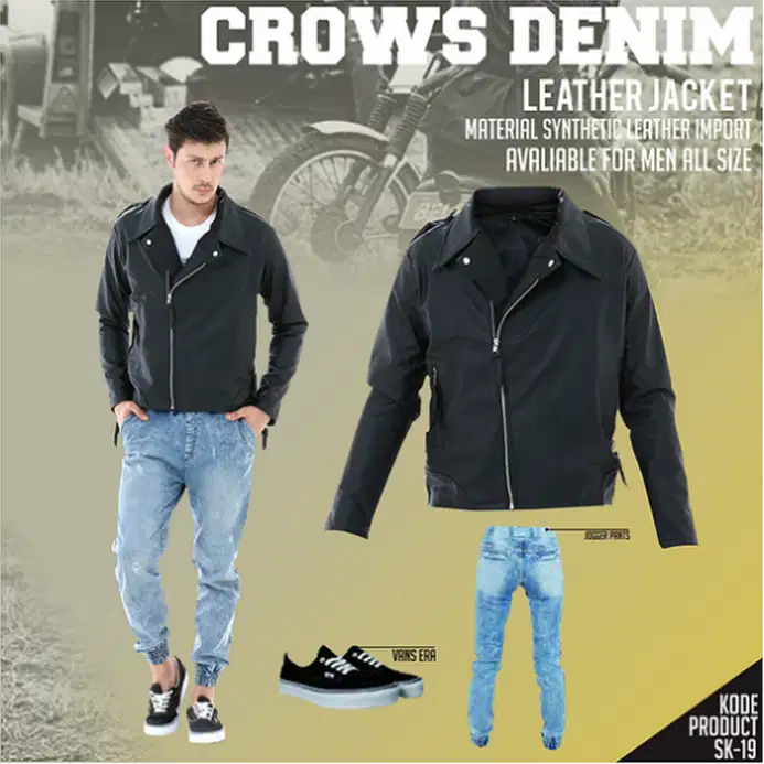 Jaket Kulit Biker Korean Style – SK19