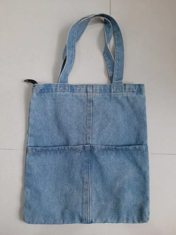 Tote Bag Atau Tas Jinjing Denim Jeans